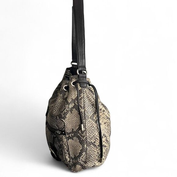 Banana Republic Snakeskin Print Drawstring Shoulder Bag - Picture 3 of 7